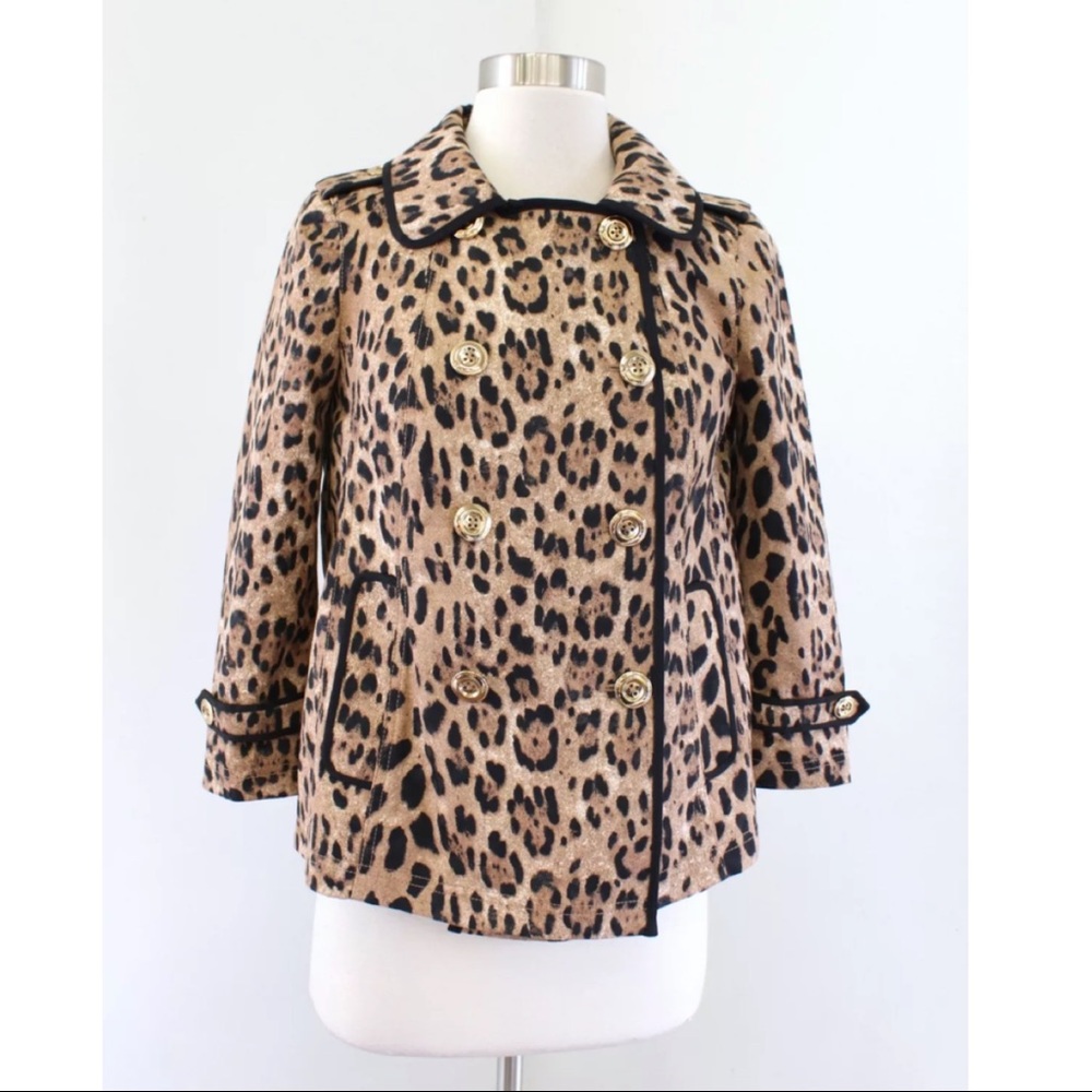 White House Black Market Leopard Swing Jacket - Picture 5 of 9
